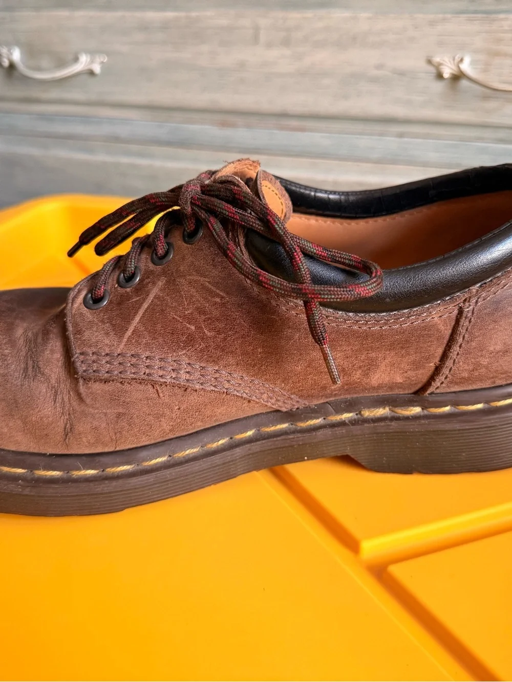 Dr. Martens Brown Leather Oxford Shoes | Chunky Sole | Unisex Size 10